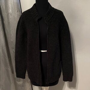 Men's Black Cardigan Sweater